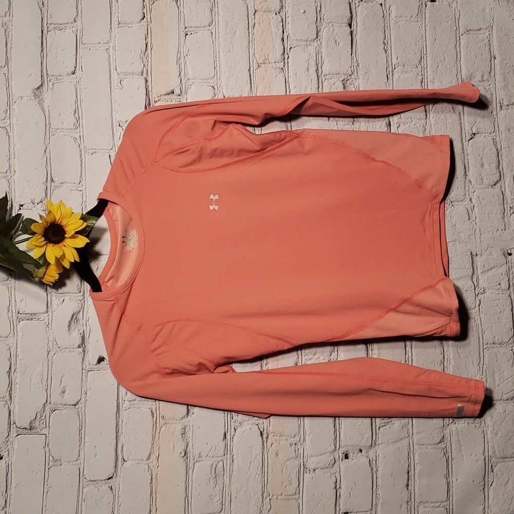 Under Armour long sleeve base layer pink Sz M
